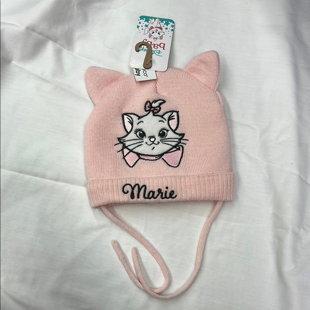 Pink Cat Ear Beanie for Kids, Size 6-12 months
